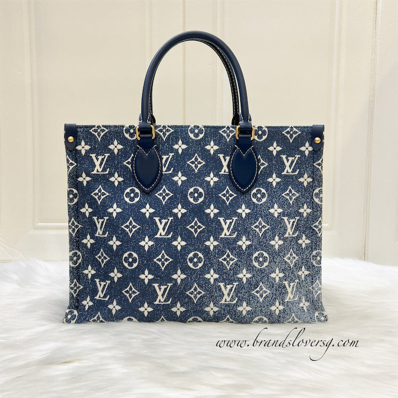 LV Onthego MM in Ombre Blue Denim and GHW