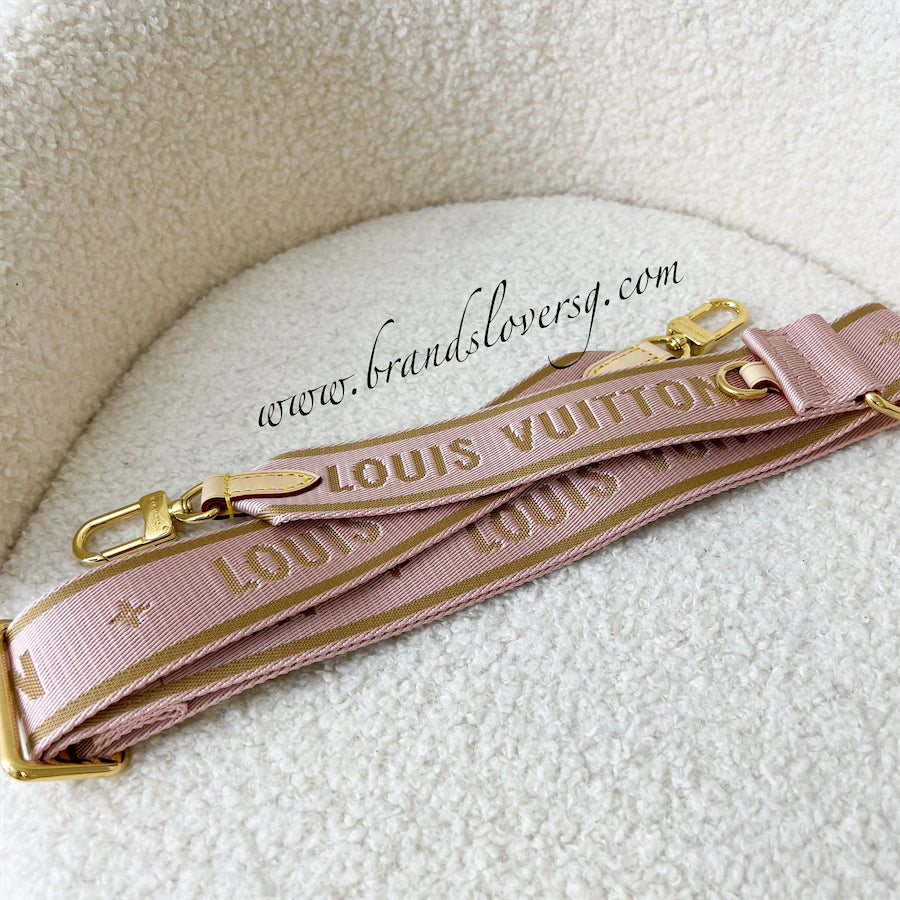 LV Multi Pochette Bandouliere Strap in Rose Clair Canvas GHW