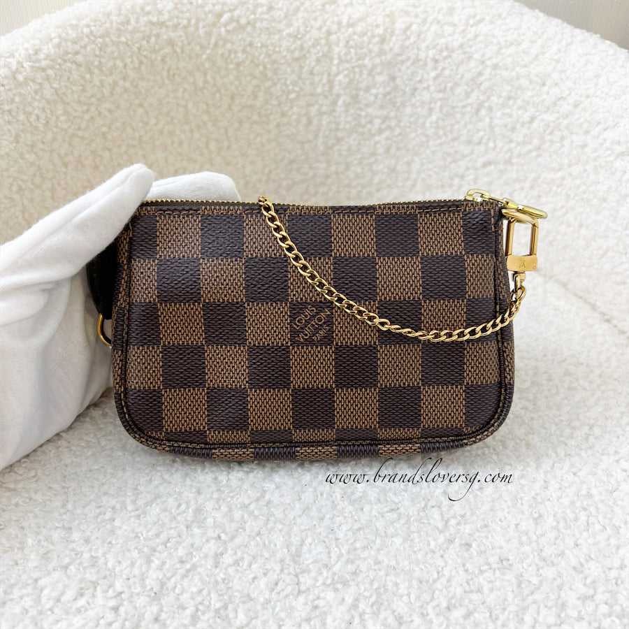 LV Mini Pochette Accessoires in Damier Ebene Canvas GHW