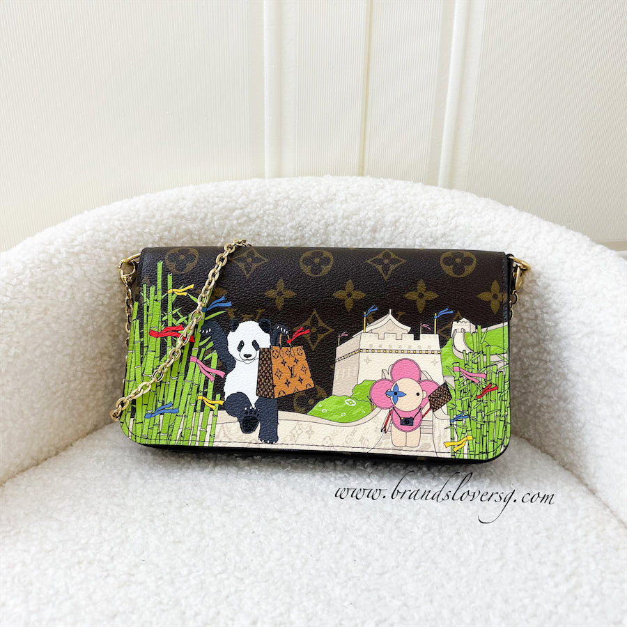 LV Felicie Pochette (Vivienne in Great Wall of China) in Monogram Canvas GHW