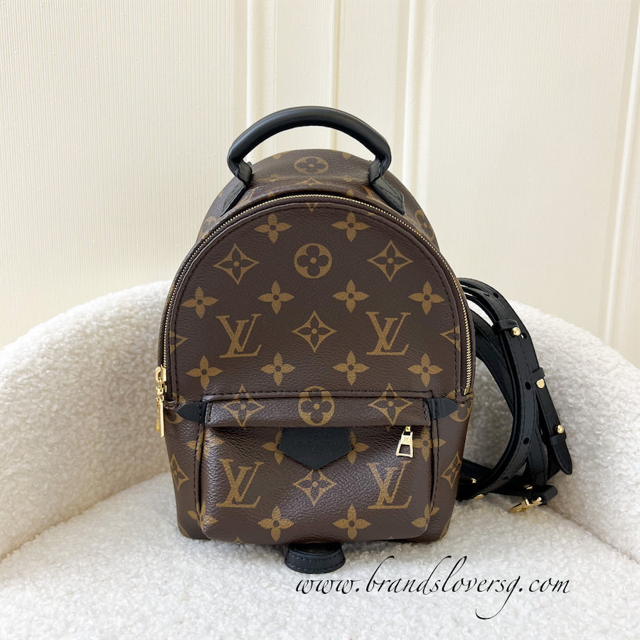 LV Mini Palm Springs Backpack in Monogram Canvas GHW (New Zip)