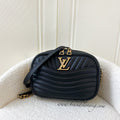 LV Wave Small Camera Bag in Black Calfskin GHW