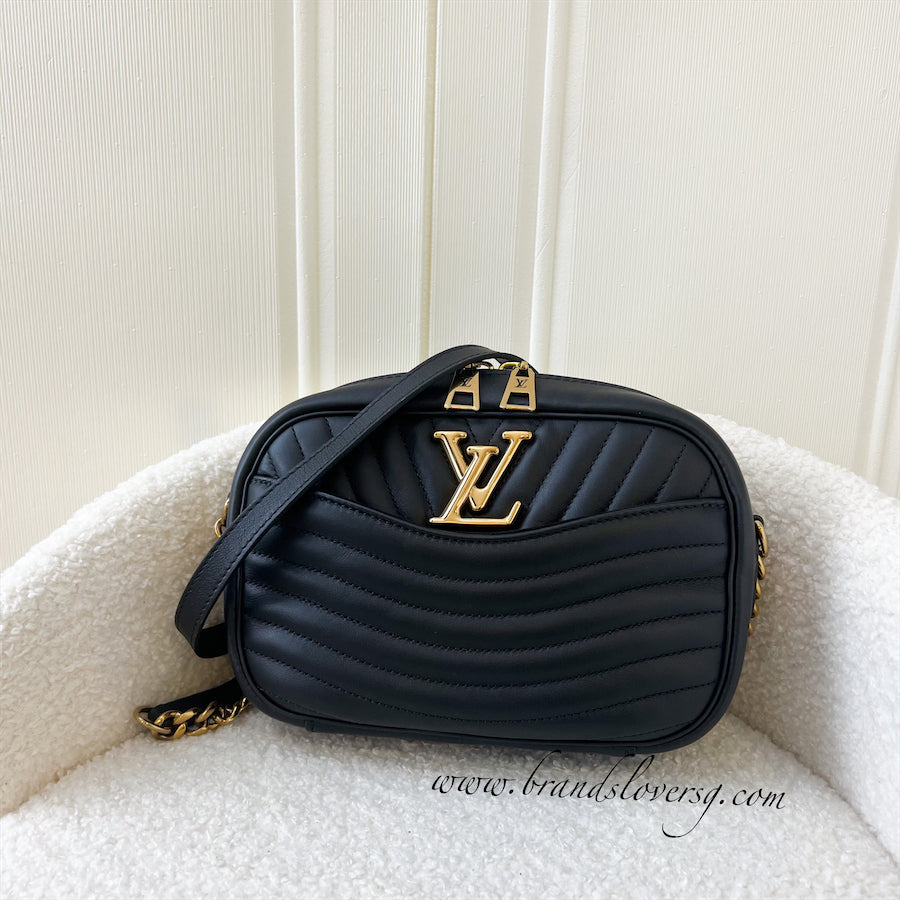 LV Wave Small Camera Bag in Black Calfskin GHW