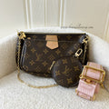 LV Multi Pochette Accessoires MPA in Monogram Canvas, Pink Strap and GHW