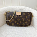 LV Multi Pochette Accessoires MPA Smaller Pochette with Original Chain in Monogram Canvas and GHW