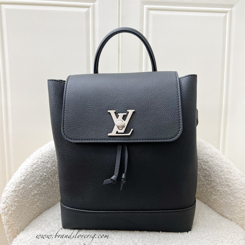 Louis Vuitton LV Lockme Backpack in Black Grained Calfskin and SHW