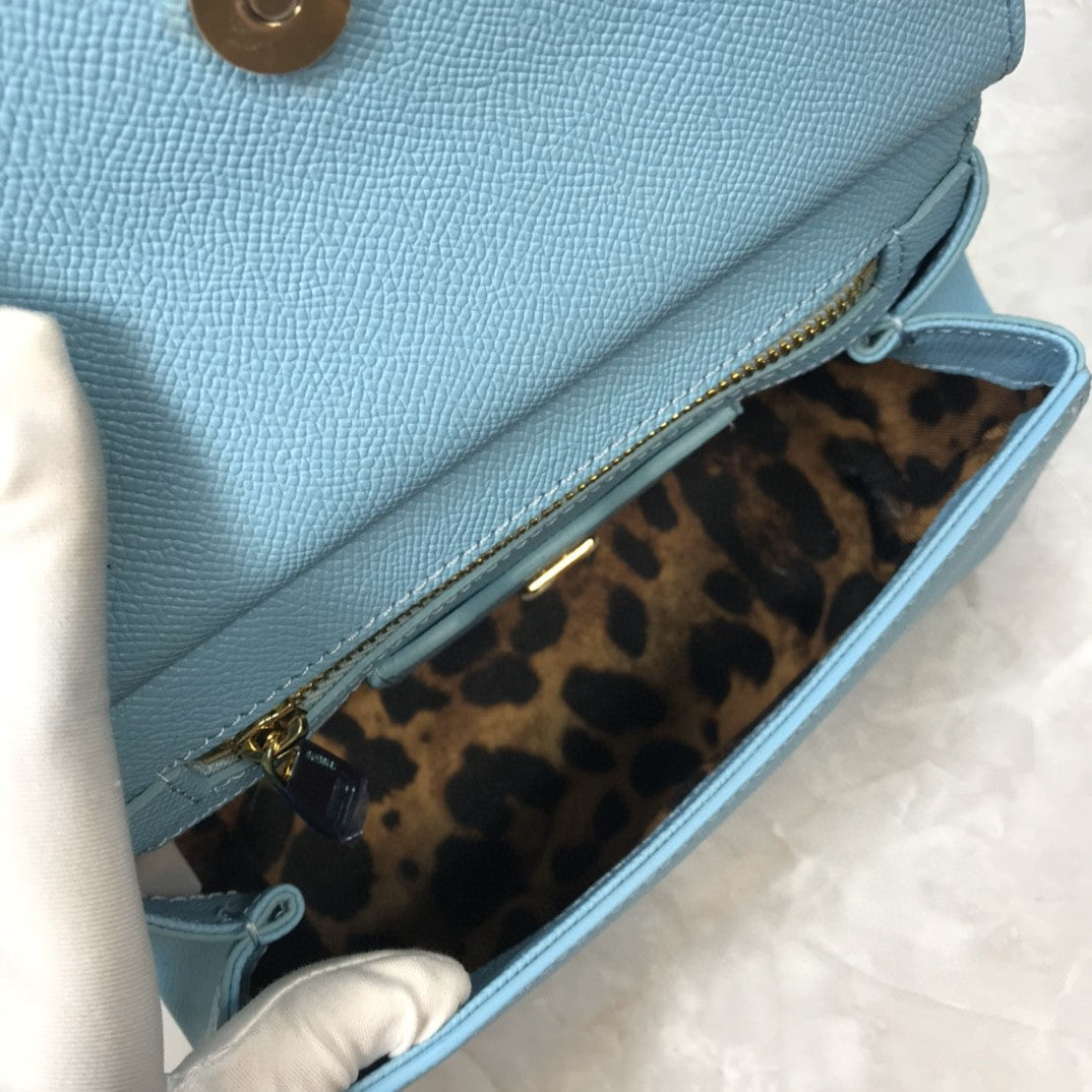 GLAMI MeGLAMIum Sicily Handbag In Dauphine Blue For Women 10.2in/26cm GLAMI GLAMI4347A10018H422
