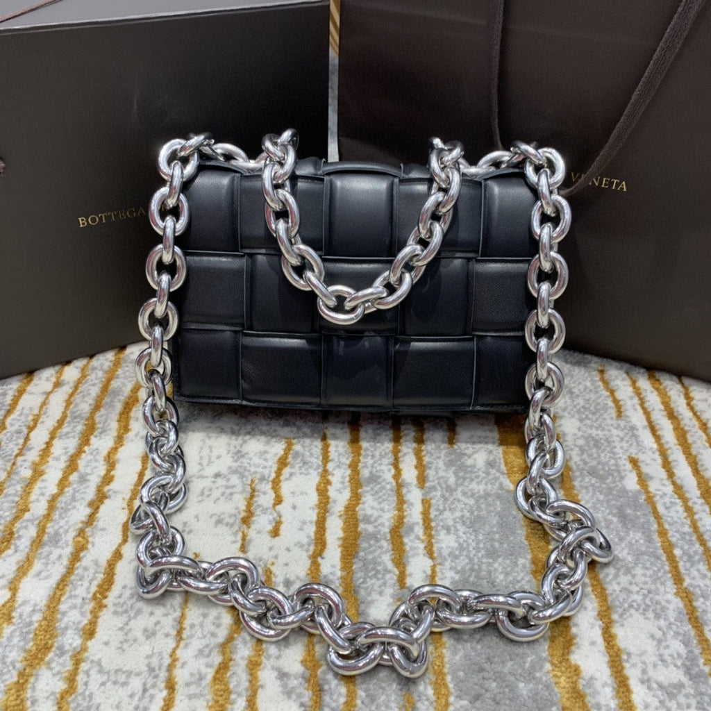 GLAMI Chain Cassette Bag For Women 10.2in/26cm In Black 631421VBWZ01229