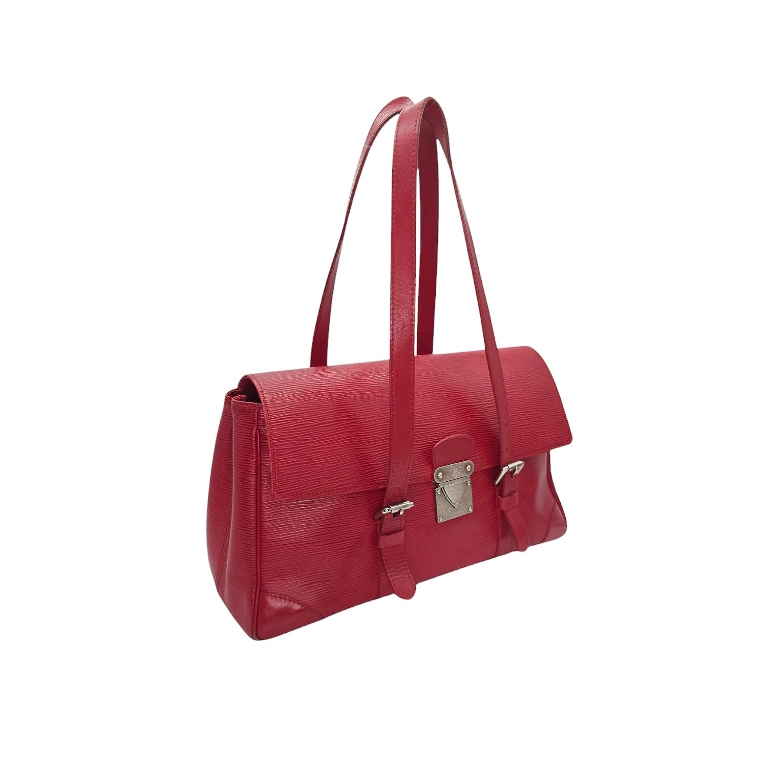 Louis Vuitton Vintage Red EPI Leather Segur MM Satchel