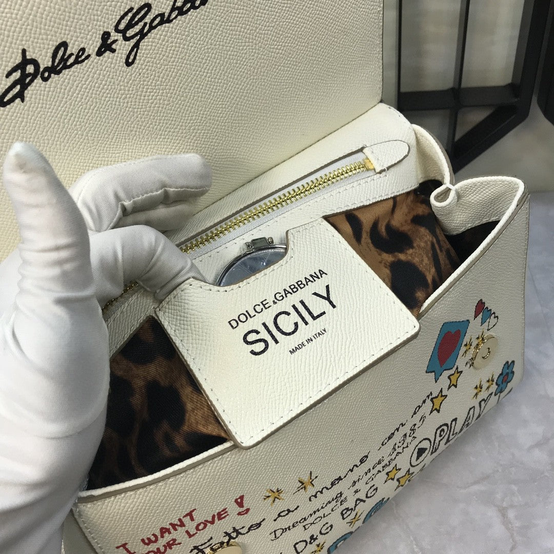 GLAMI MeGLAMIum Sicily Handbag Unique Print Motifs Muticolour For Women 10.2in/26cm GLAMI