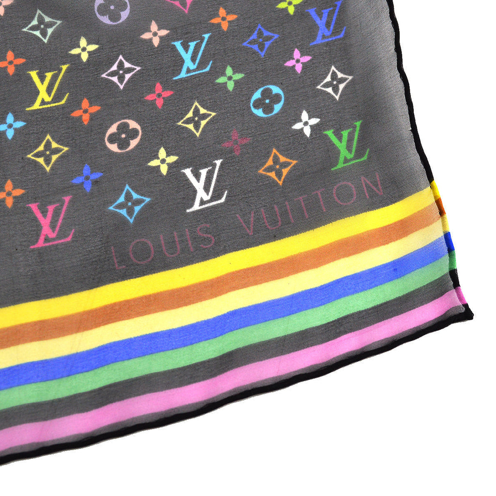 Louis Vuitton 2000s Multicolor Takashi Murakami Bandeau Scarf M71992 Small Good