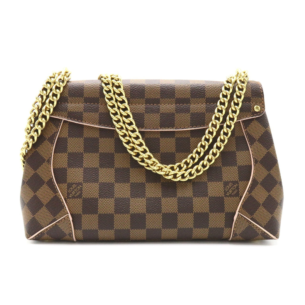 Louis Vuitton Case Clutch Shoulder Bag PVC Coated Canvas Damier  Brown/Pink N41597
