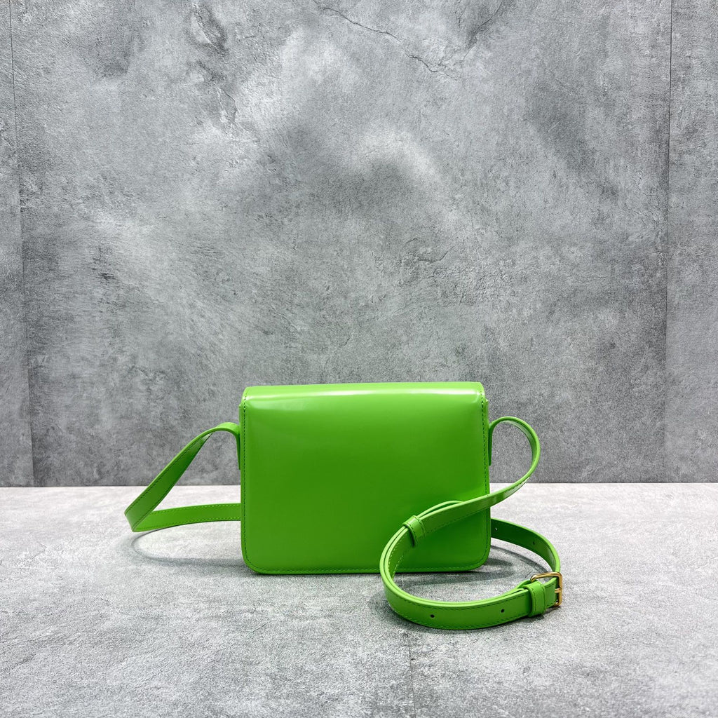 GLAMI Mini Classique Cuir Triomphe Bag Green For Women 7.1in/18cm