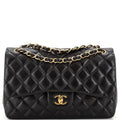 CHANEL Classic Double Flap Bag Quilted Lambskin Jumbo