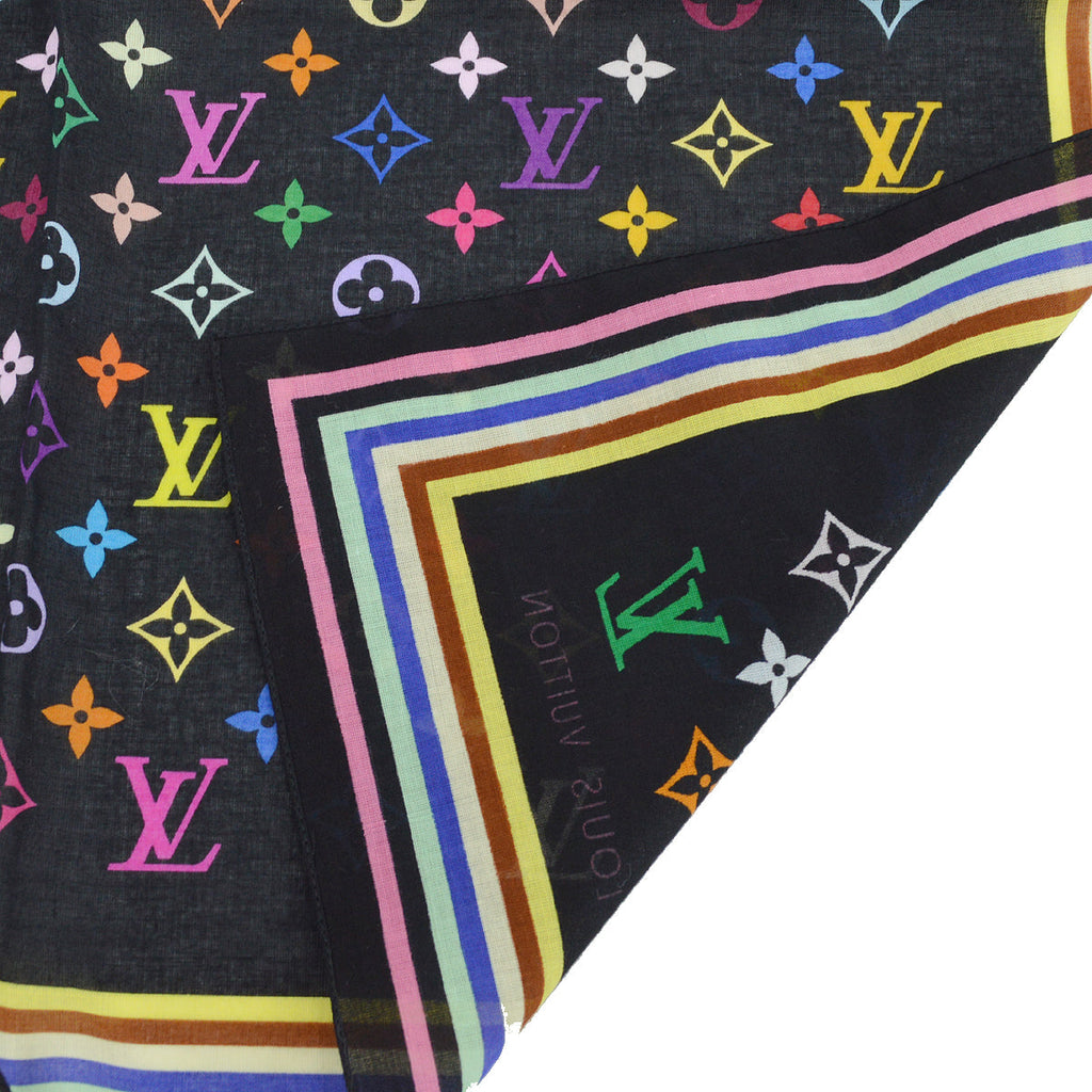 Louis Vuitton Monogram Multicolor Scarf M71912 Small Good
