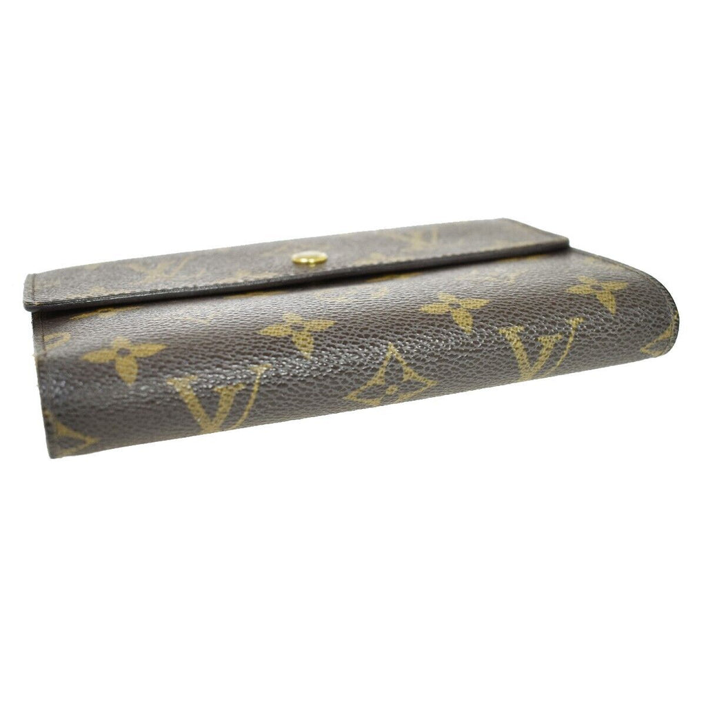 Louis Vuitton Porte Tresor Etui Papier  Canvas Wallet  ()