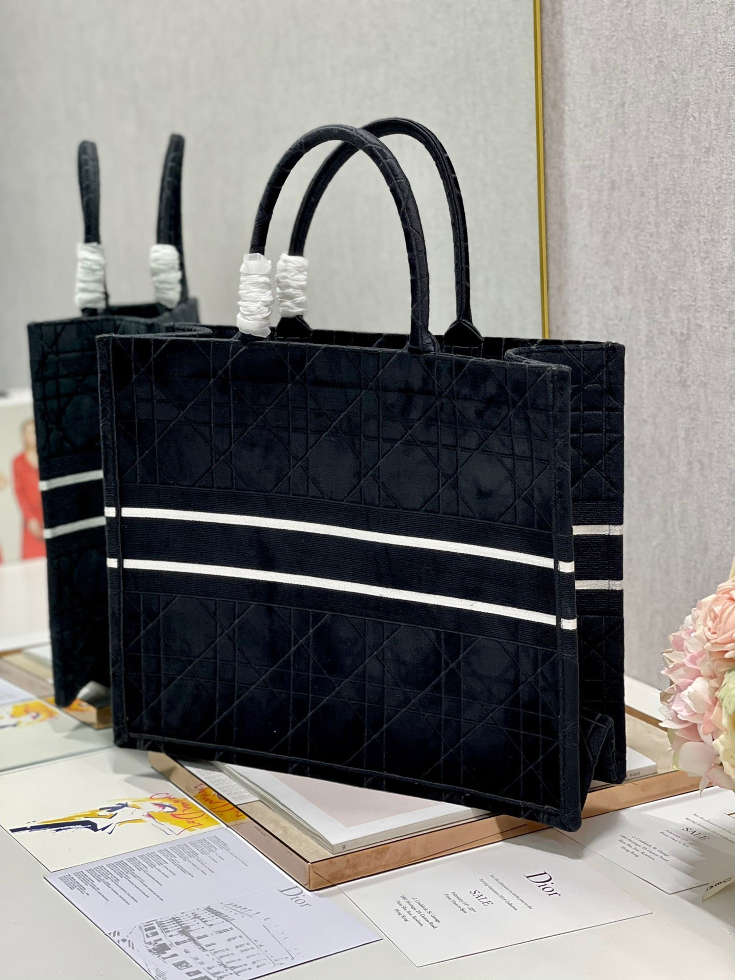 GLAMI Large Book Tote Black, For Women, WomenÃ¢â‚¬â„¢s Handbags 16.5in/42cm CD