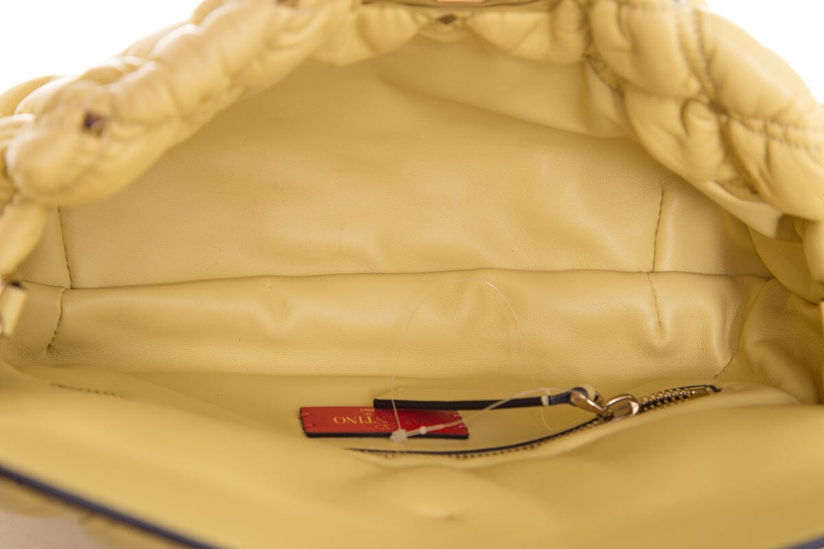 Valentino Garavani Spike Me Yellow Quilted Rockstud Cross-Body