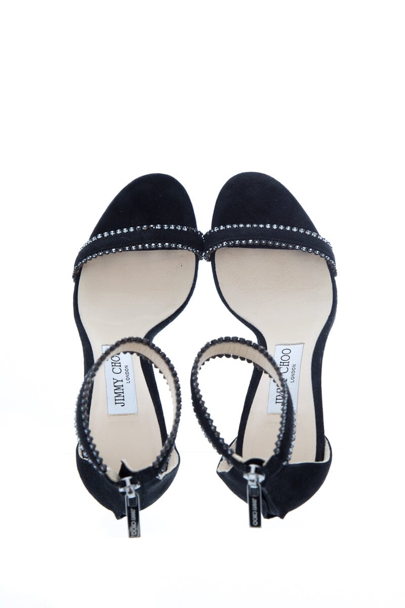 Jimmy Choo Black Bead Detail Heels SZ 37