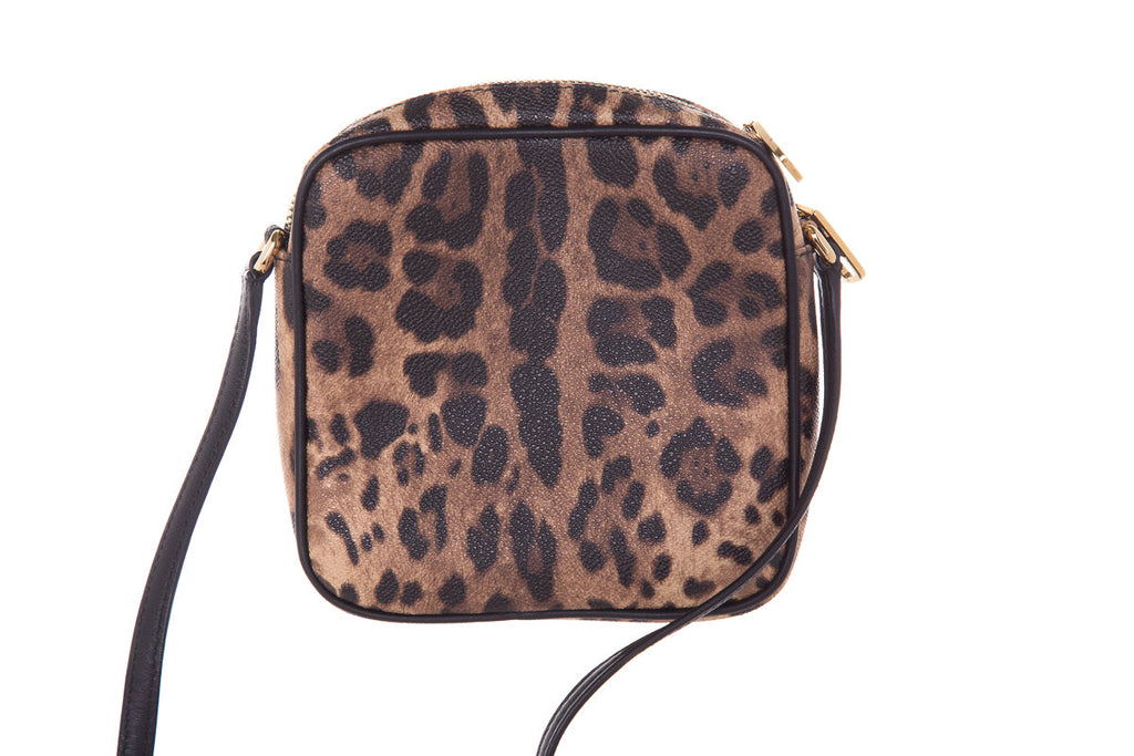 Dolce & Gabbana Leopard Dauphine Square Cross-Body