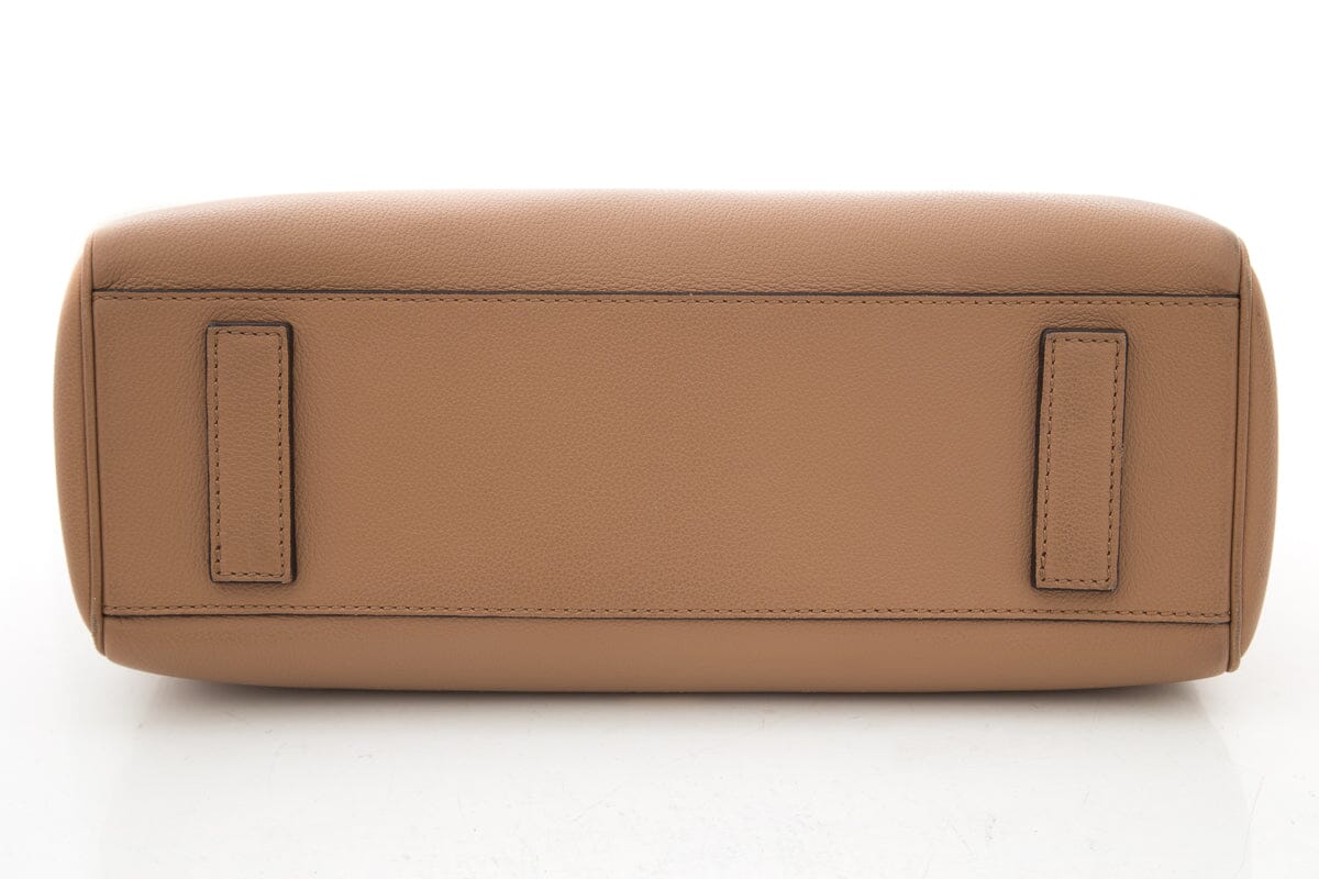 Versace Brown La Medusa Flap Leather Tote