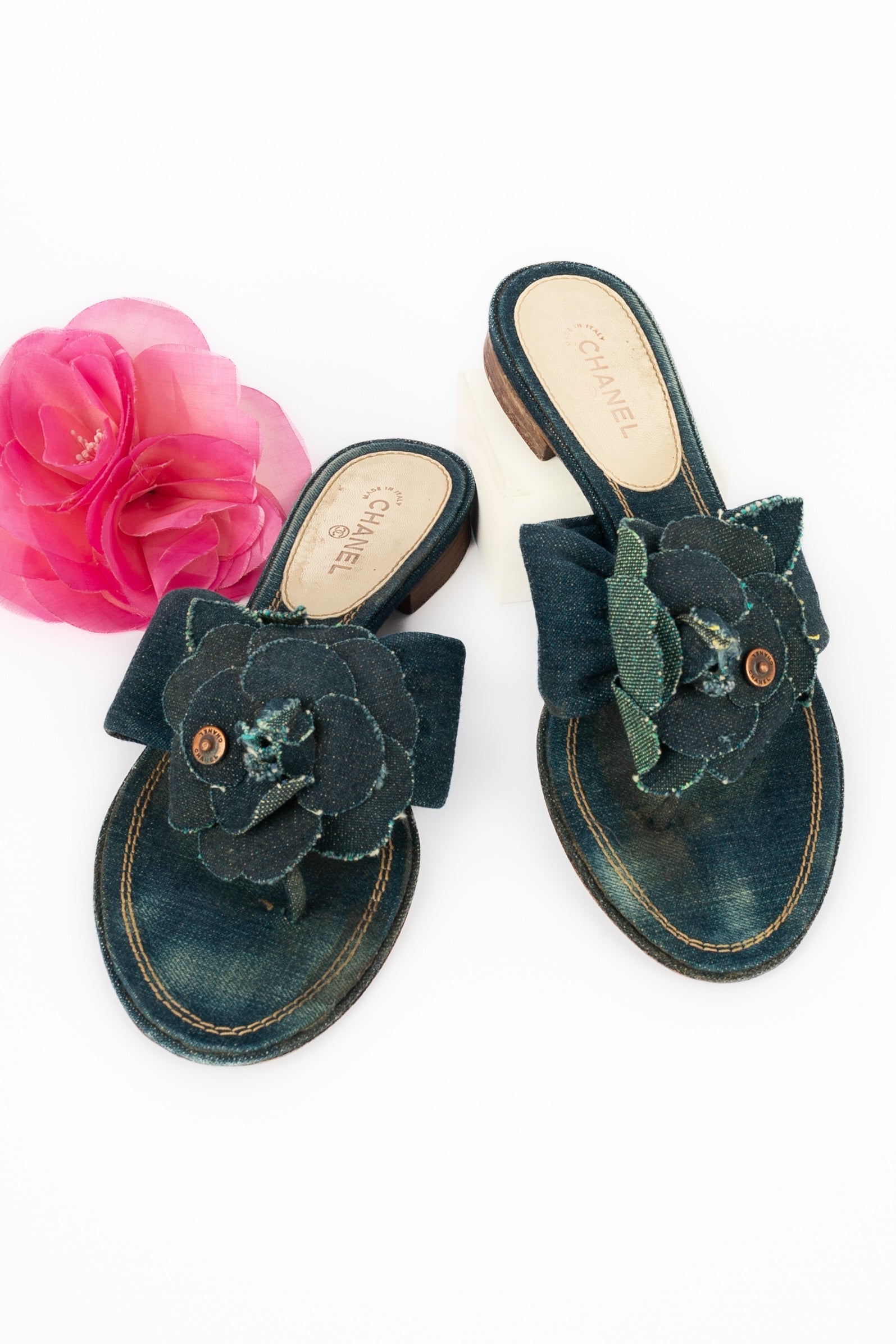 Sandales en jeans Chanel