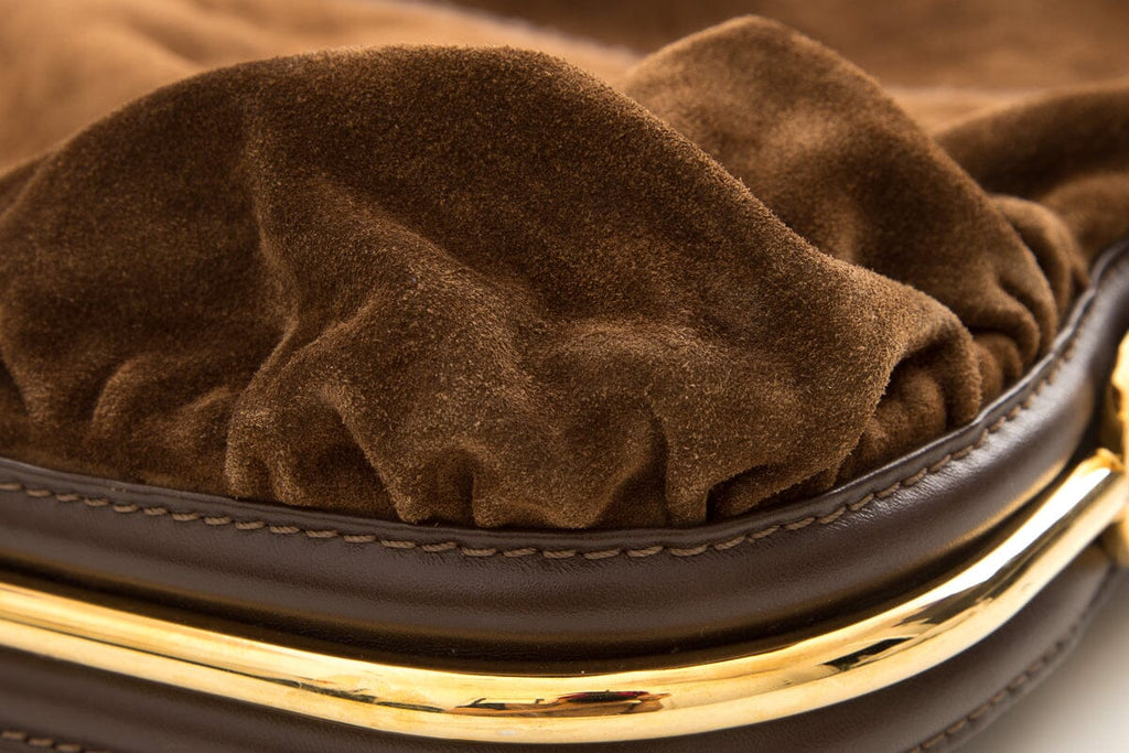 Jimmy Choo Brown Suede Shoulder Bag