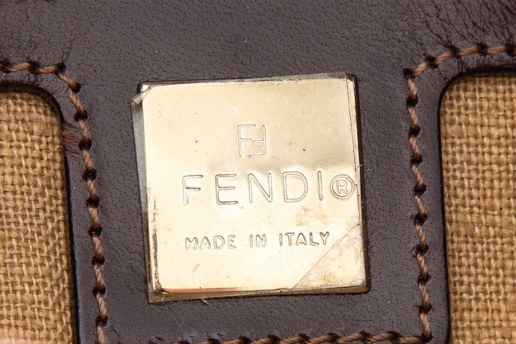 Fendi Pink & Multi Color Beaded Silk Baguette