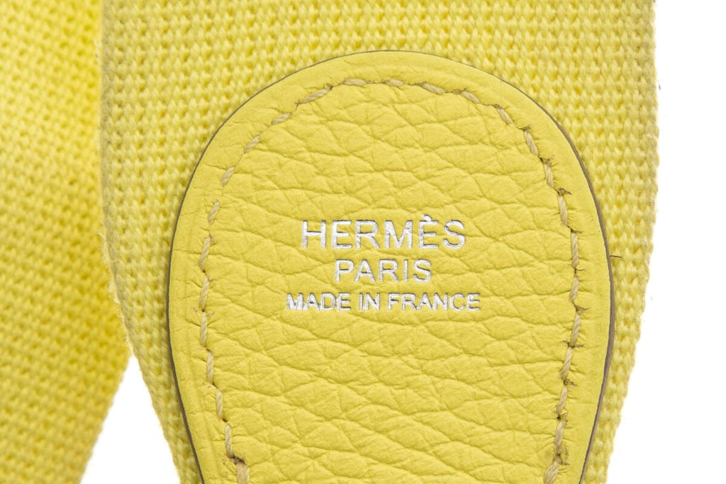 HermÃƒÆ’Ã‚Â¨s Yellow Evelyne Handbag PM with Clemence Leather