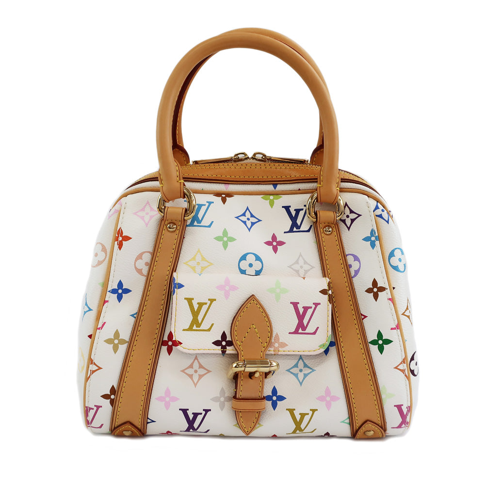 Louis Vuitton Priscilla Bronze G  M40096 Monogram White  Multicolor × Brown Handbag Woman Wedding