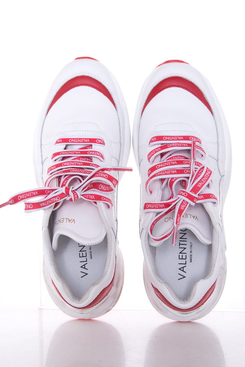 Valentino White And Red Sneakers SZ 9.5