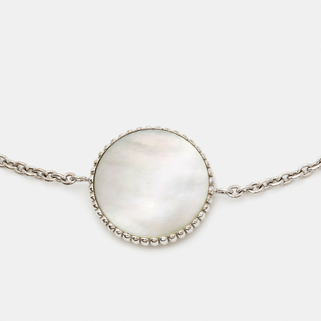 Dior Rose Des Vents Mother Of Pearl Diamond 18K White Gold Bracelet