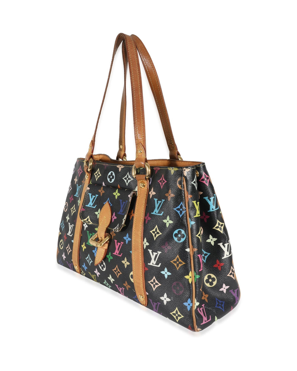 Louis Vuitton x Takashi Murakami Black Monogram Multicolore Aurelia MM