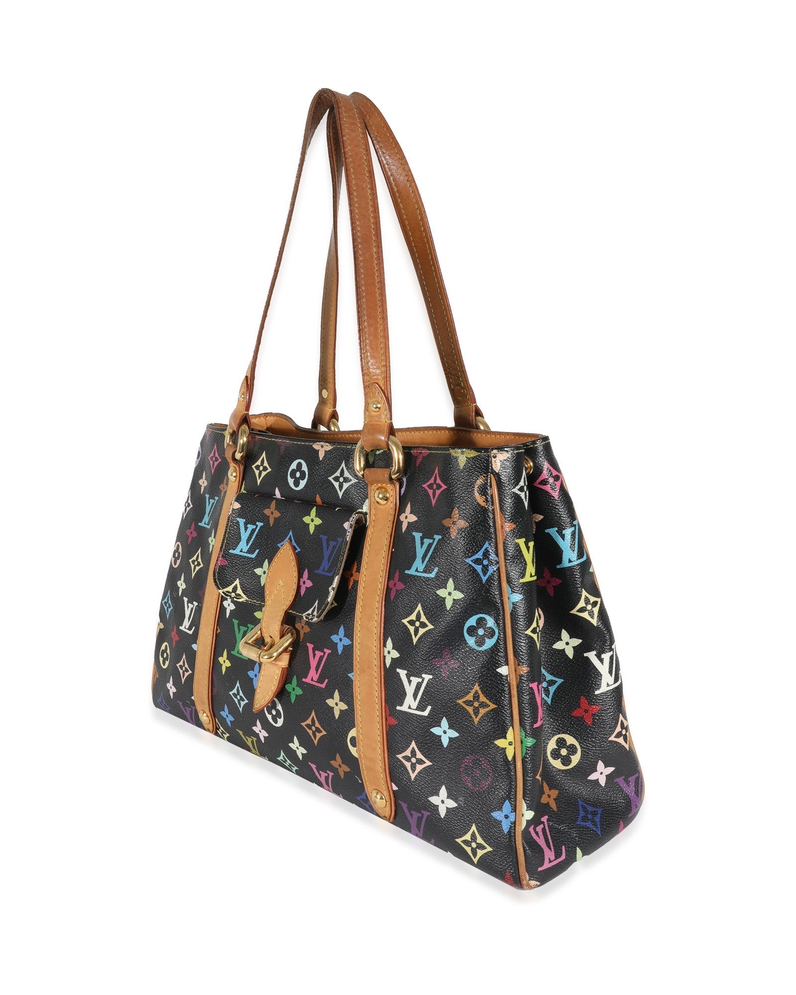 Louis Vuitton x Takashi Murakami Black Monogram Multicolore Aurelia MM