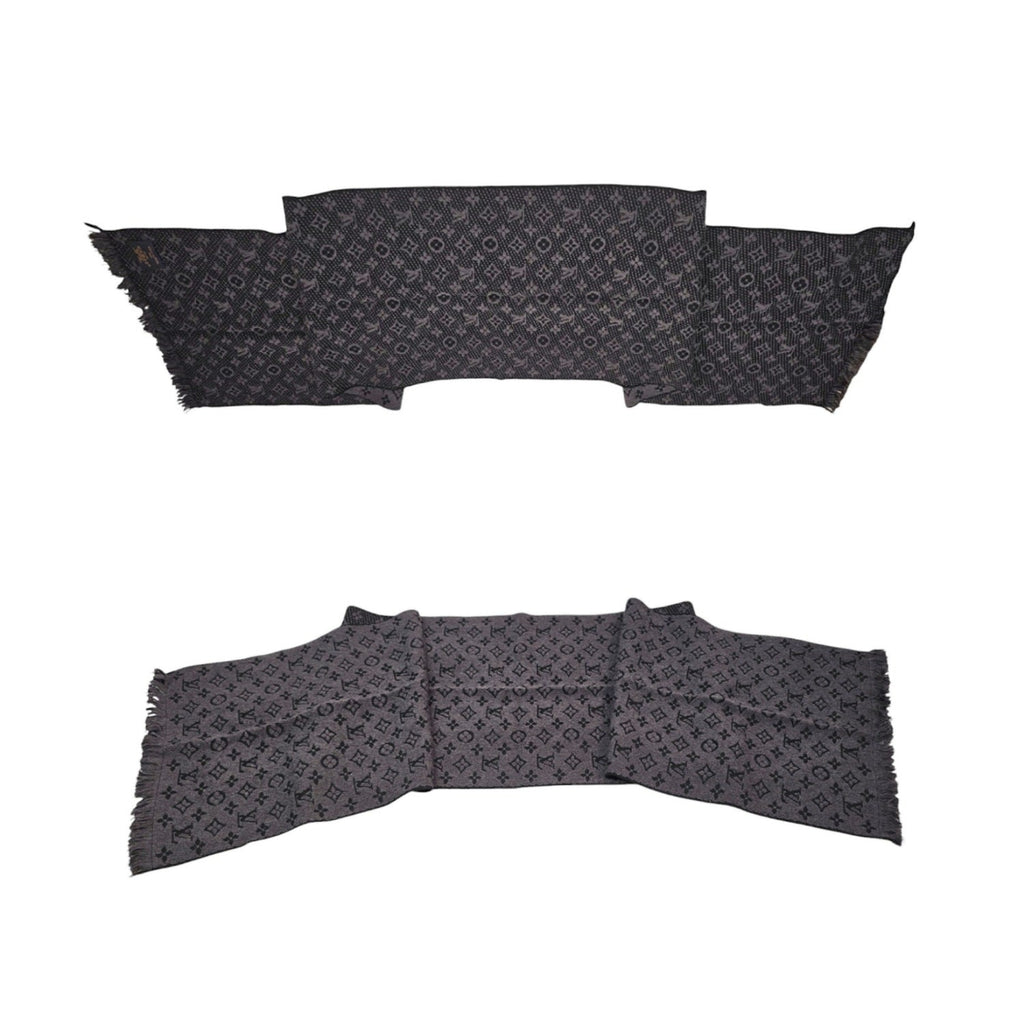 Louis Vuitton Monogram Classic Scarf Charcoal Gray