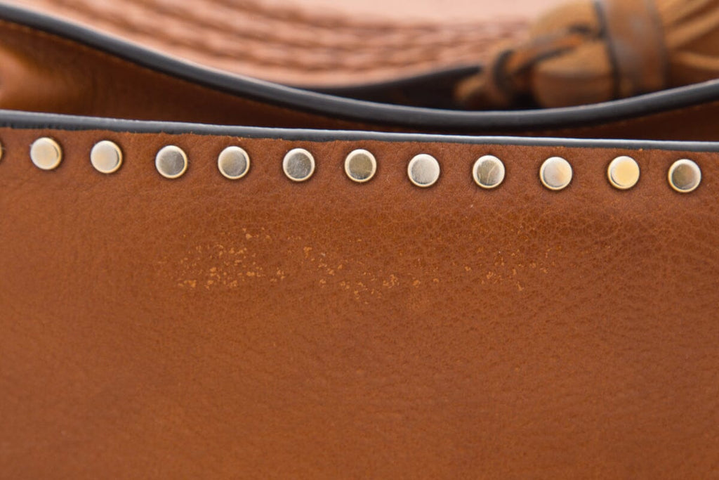 Chloe Brown Hudson Whipstitch Leather Handbag