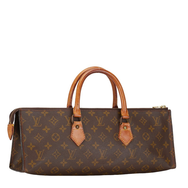 Louis Vuitton Monogram Sax Triangle Handbag M51360 Brown PVC Leather  Louis Vuitton
