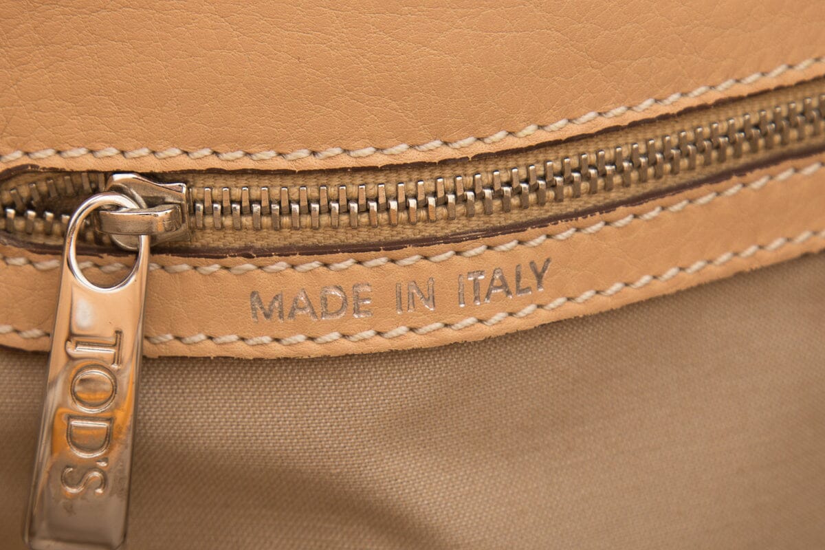 Tod's Beige Leather Tote Handbag