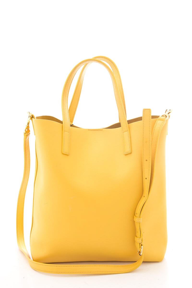 Saint Laurent Yellow Shopping Tote Handbag