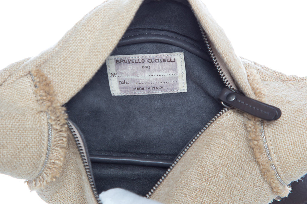 Brunello Cucinelli Tan Canvas waist bag