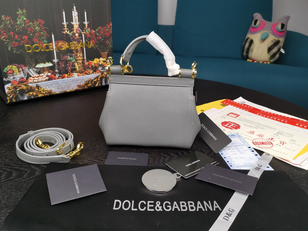 GLAMI Small Sicily Bag In Dauphine Gray For Women 7.5in/19cm GLAMI