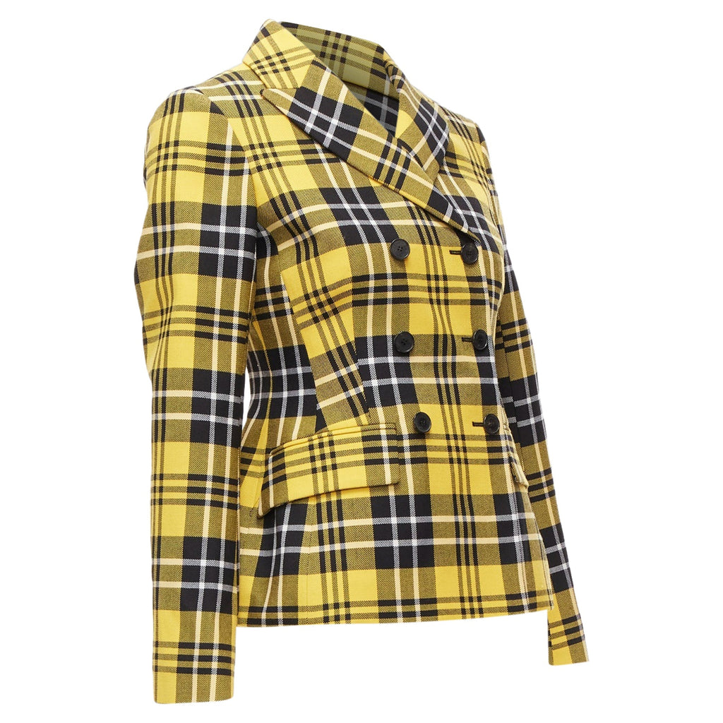 Christian Dior tartan virgin wool bar jacket blazer