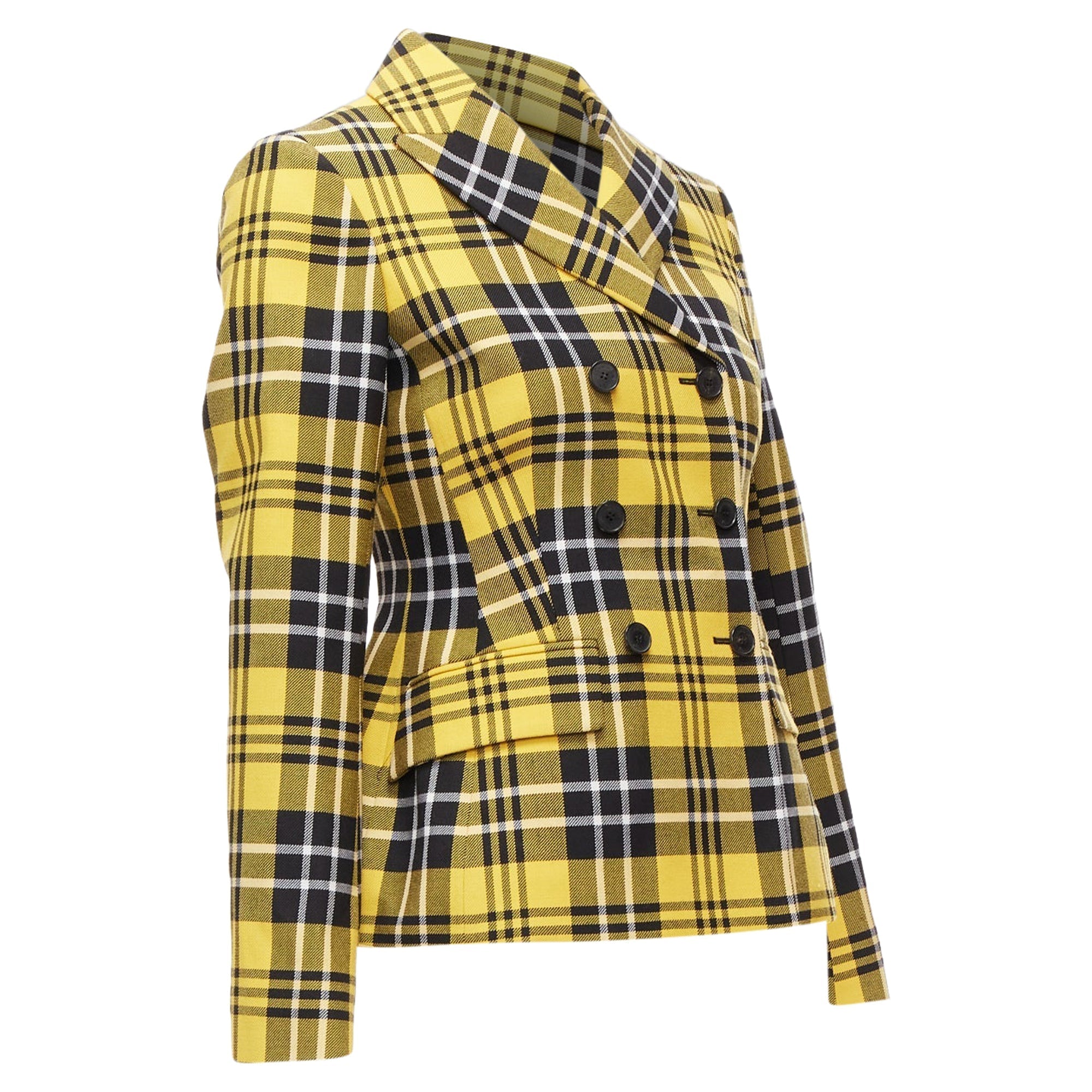 Christian Dior tartan virgin wool bar jacket blazer