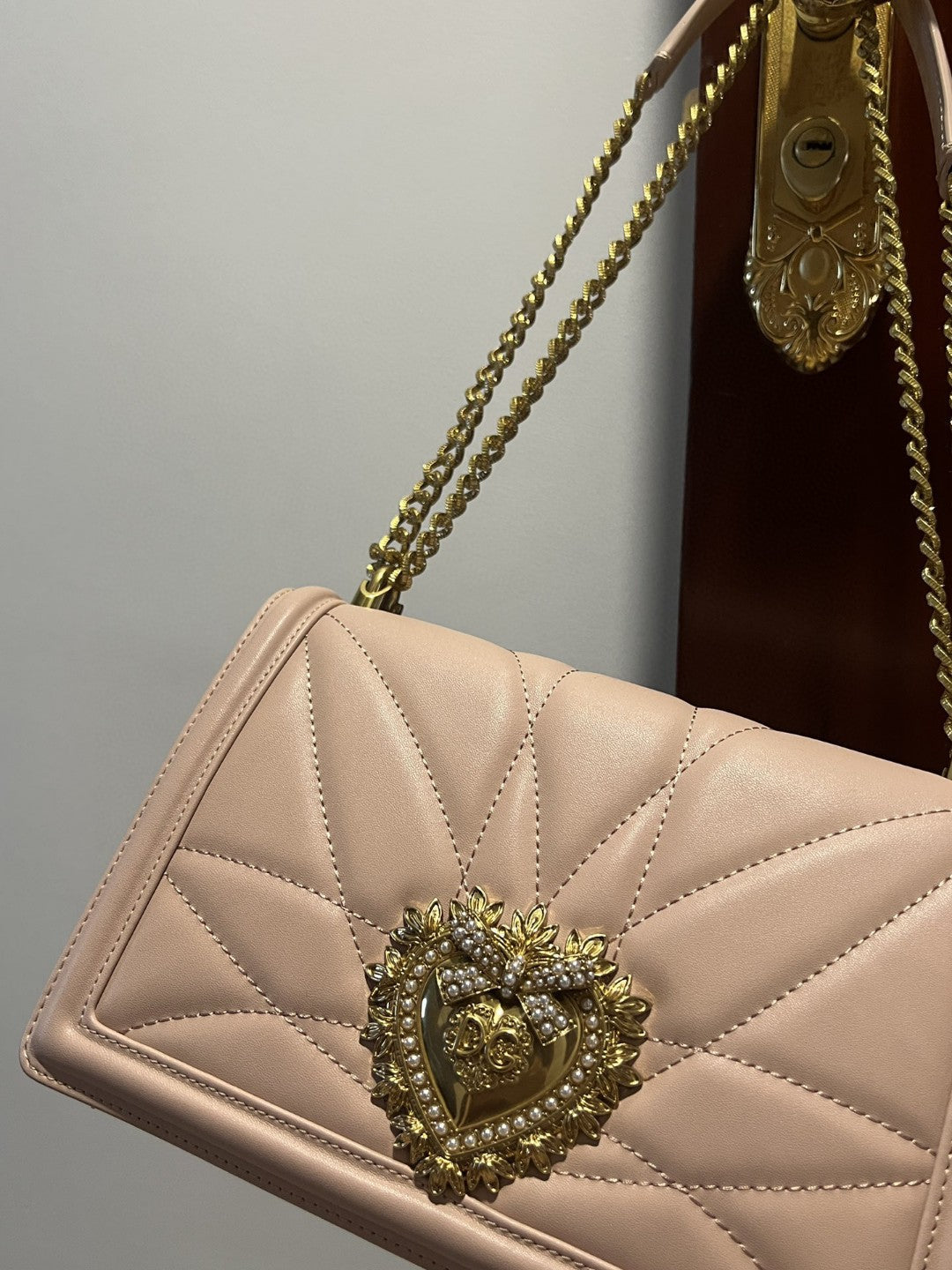 GLAMI Large Devotion Bag In Quilted Nappa Pale Pink For Women 10in/26cm GLAMI GLAMI6651AV96780412