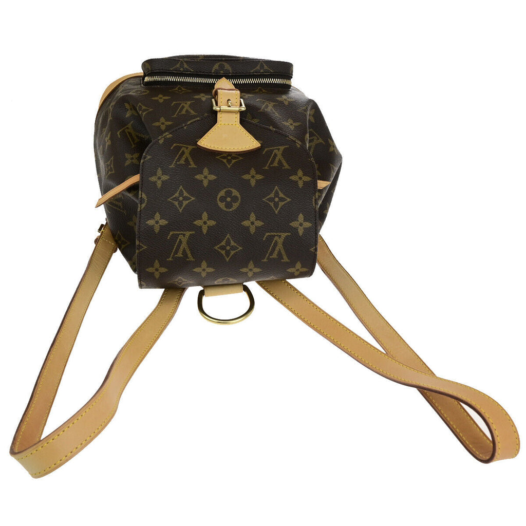 Louis Vuitton Montsouris Mm  Canvas Backpack Bag