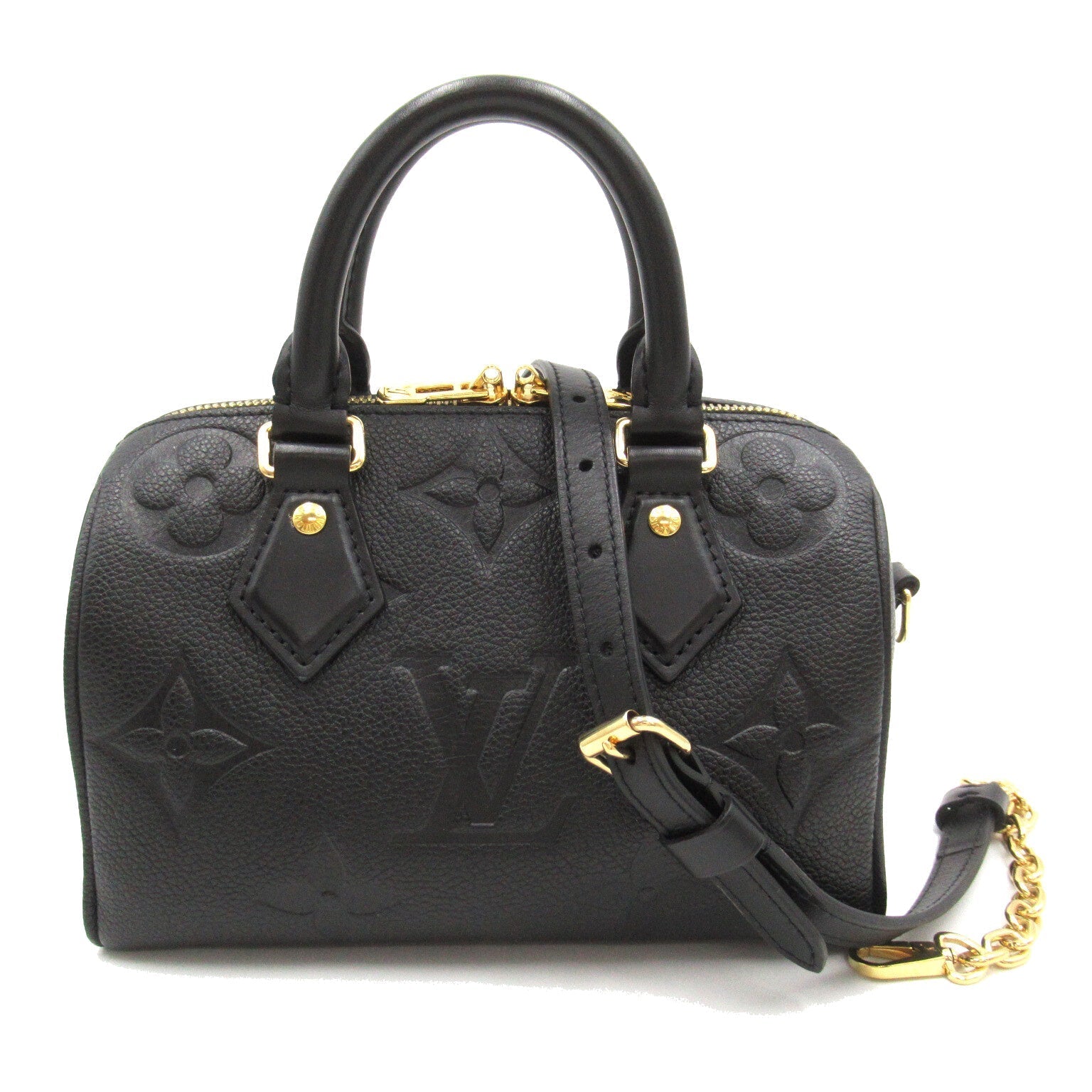 Louis Vuitton Speedy Bandouliere 20 Monogram Emplant Black M58953