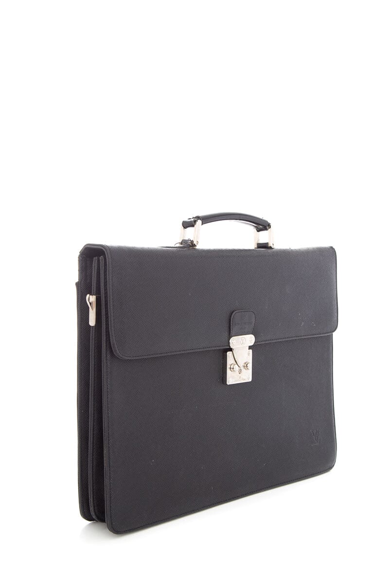 Louis Vuitton Black Taiga Porte-Documents Briefcase
