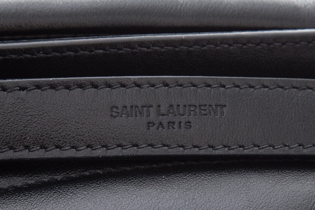 YSL Black Matelasse Calfskin Handbag