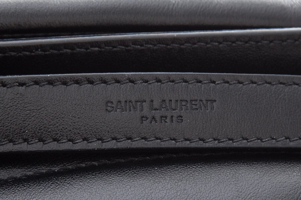 YSL Black Matelasse Calfskin Handbag