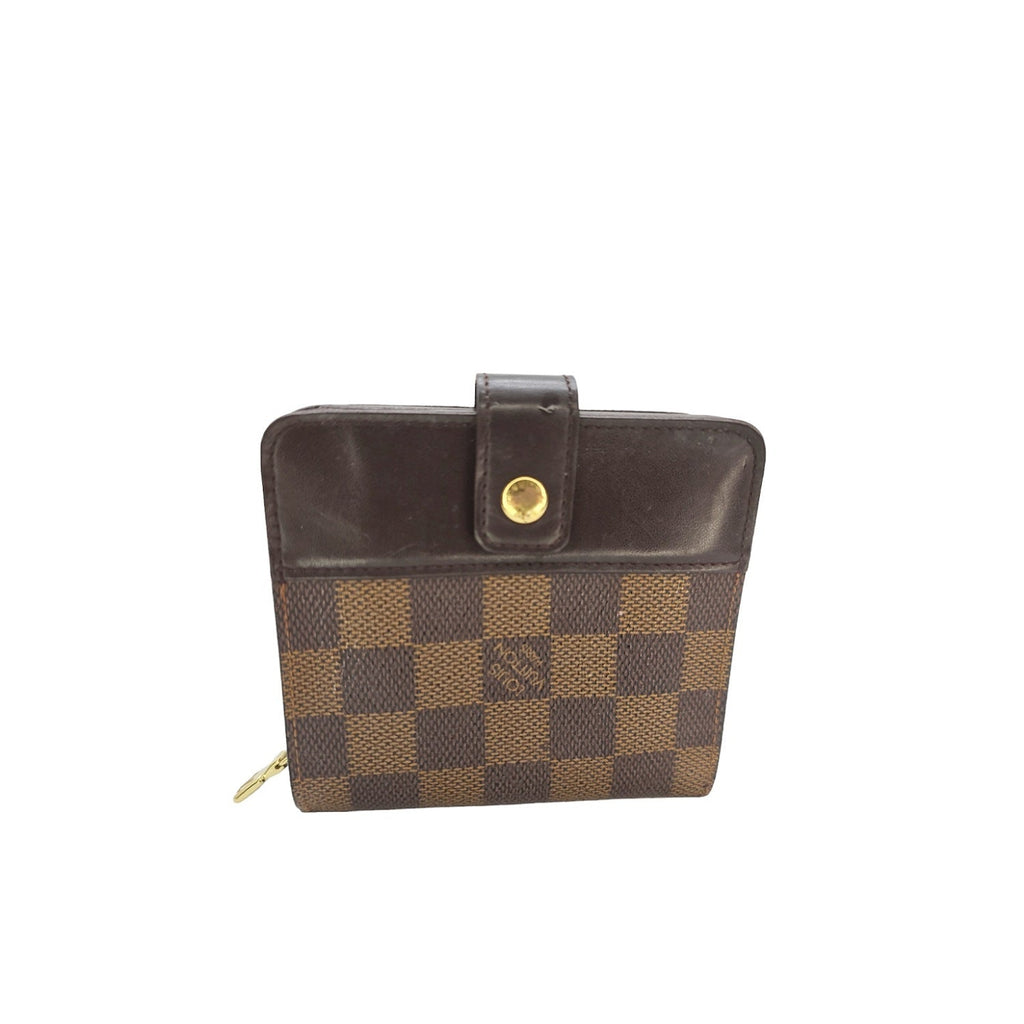 Louis Vuitton Vintage Damier Ebene Compact Zip Bifold Wallet